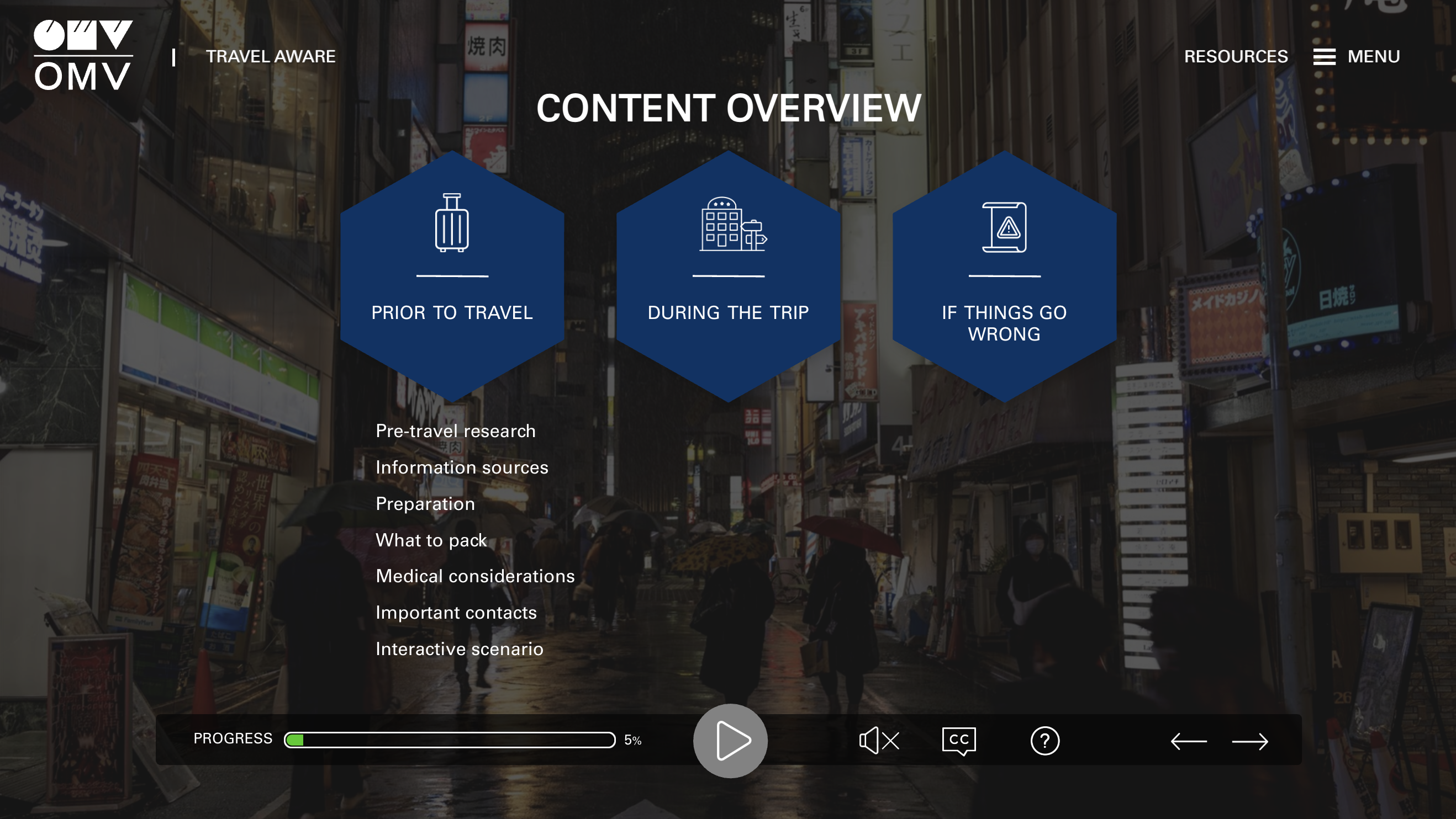 Content was designed to cover the needs of standard business travelers and fully integrates with OMV’s travel risk management program.